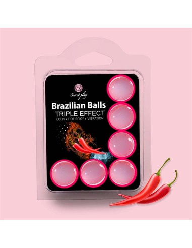 Set 6 Brazilian Balls Triple Efecto (Calor, Frio y Vibración)|A Placer