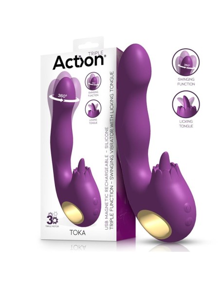 Toka Vibrador con Oscilacion 360º y Lengua Estimuladora Toka Vibrador con Oscilacion 360º y Lengua Estimuladora