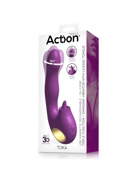 Toka Vibrador con Oscilacion 360º y Lengua Estimuladora Toka Vibrador con Oscilacion 360º y Lengua Estimuladora