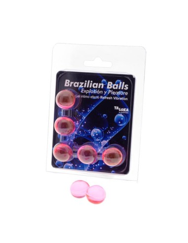 Set 5 Brazilian Balls Gel Efecto Refresh Vibration|A Placer