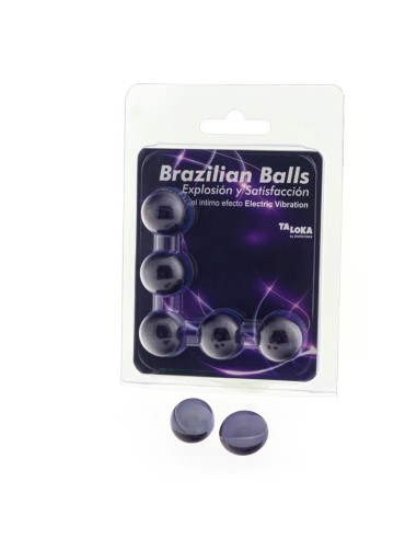 Set 5 Brazilian Balls Gel Efecto Electric Vibracion|A Placer
