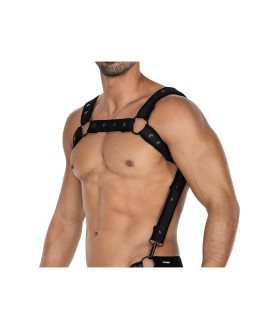 H4RNESS05 Arnes de Pecho Neon Negro Talla unica