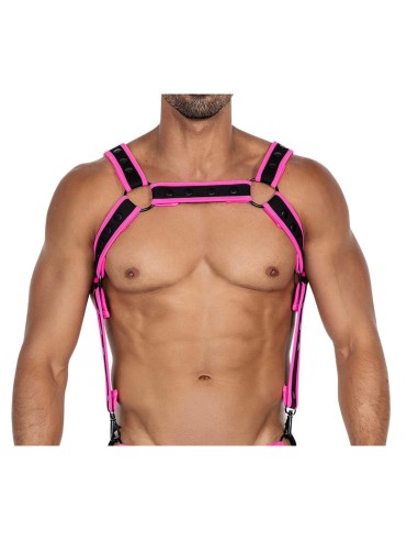 H4RNESS05 Arnes de Pecho Neon Rosa Talla unica