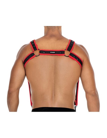 H4RNESS05 Arnes de Pecho Neon Rojo Talla unica
