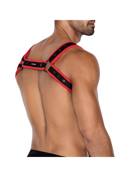 H4RNESS05 Arnes de Pecho Neon Rojo Talla unica