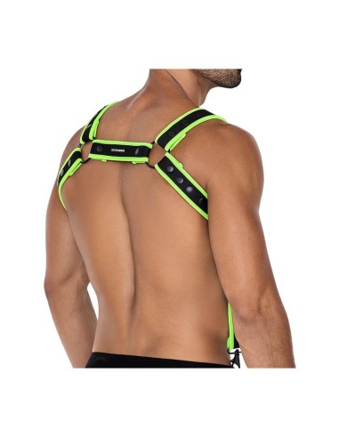 H4RNESS05 Arnes de Pecho Neon Verde Talla unica