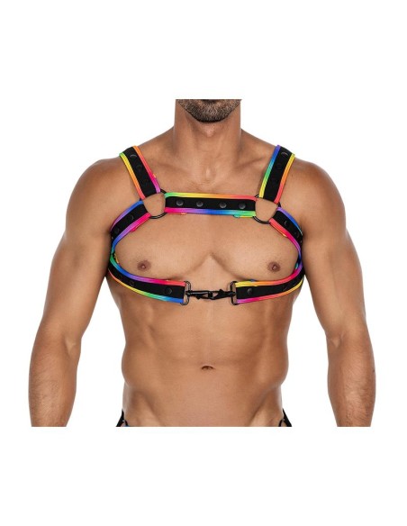 H4RNESS05 Arnes de Pecho Neon MultiColor Talla unica