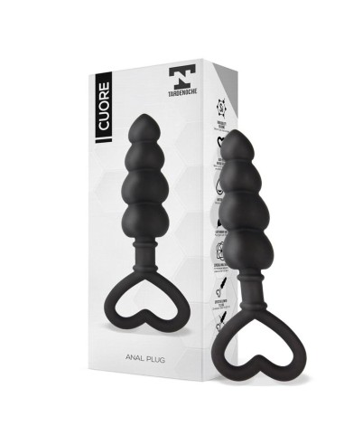 Cuore Plug Anal Silicona Negro|A Placer