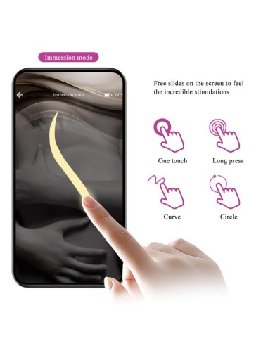 Catalina Huevo Vibrador con APP Purpura