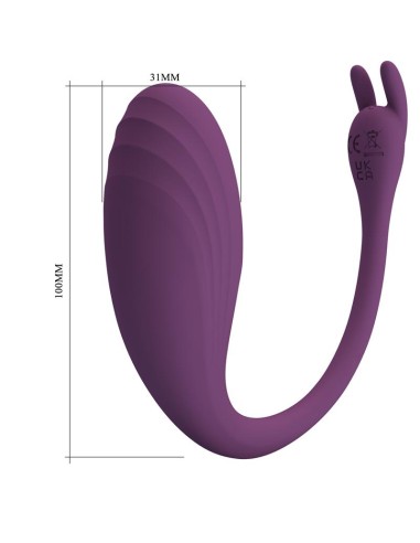 Catalina Huevo Vibrador con APP Purpura