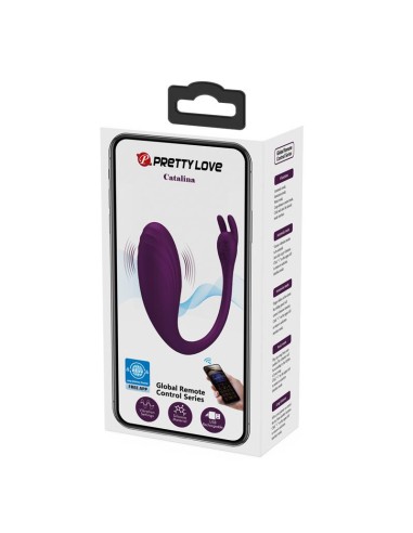 Catalina Huevo Vibrador con APP Purpura