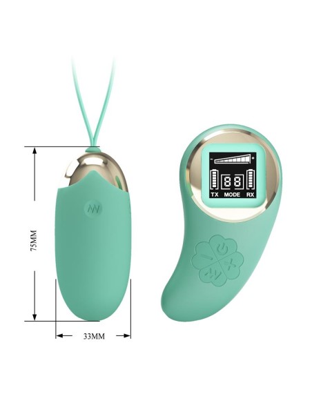 Mina Huevo Vibrador con Control Remoto Pantalla Digital Verde