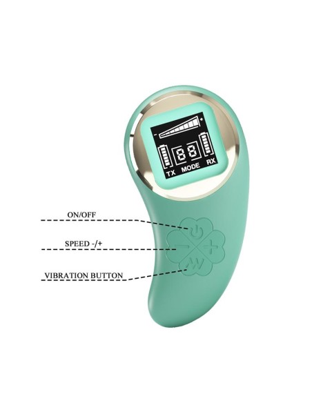 Vivian Huevo Vibrador con Control Remoto Pantalla Digital Verde Vivian Huevo Vibrador con Control Remoto Pantalla Digital Verde