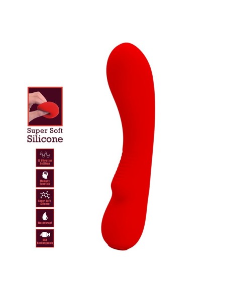 Prescott Vibrasor USB Silicona Rojo Prescott Vibrasor USB Silicona Rojo