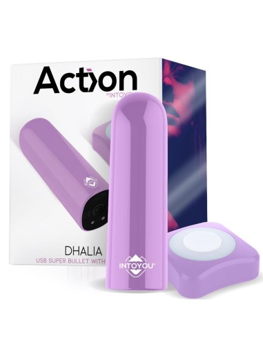 Dhalia Súper Bala Vibradora Control Remoto Alta Potencia USB Púpura|A Placer
