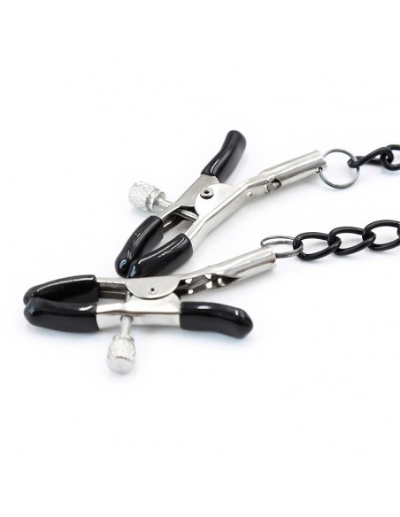 Mordaza de Aro y Pinzas para Pezones Cuero Vegano Mordaza de Aro y Pinzas para Pezones Cuero Vegano
