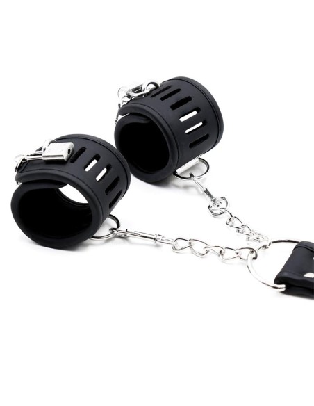 Set de Collar con Esposas y para Munecas Cuero Vegano Set de Collar con Esposas y para Munecas Cuero Vegano