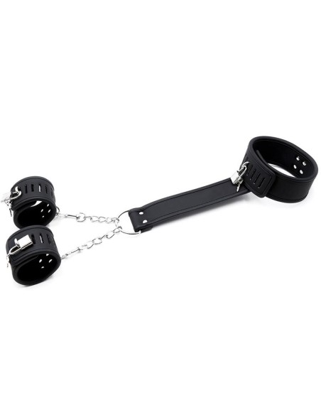 Set de Collar con Esposas y para Munecas Cuero Vegano Set de Collar con Esposas y para Munecas Cuero Vegano