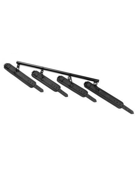 Barra Separadora Rigida Desmontable y 4 Esposas Desmontables Neopreno y Cuero Vegano Barra Separadora Rigida Desmontable y 4 Esposas Desmontables Neopreno y Cuero Vegano