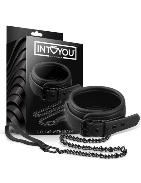 Collar con Correa Cuero Vegano Collar con Correa Cuero Vegano