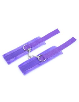 Esposas de Tela con Velcro para Munecas con Pelo Largo Pupura 2