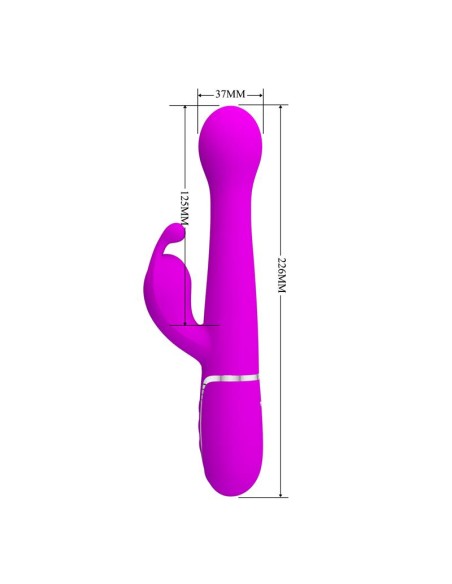 Vibrador con Thrusting y Bolas Rotatorias Dejon Rosa Vibrador con Thrusting y Bolas Rotatorias Dejon Rosa