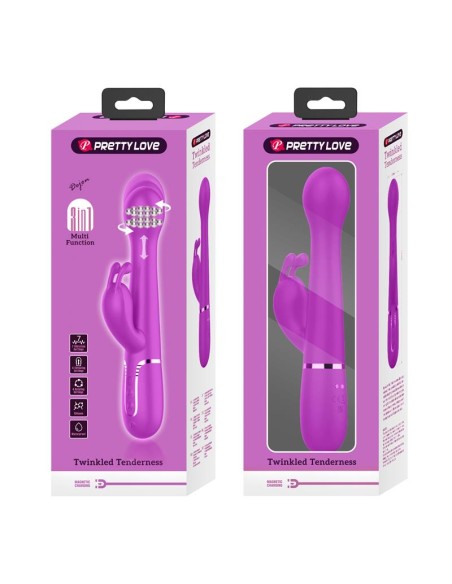 Vibrador con Thrusting y Bolas Rotatorias Dejon Rosa Vibrador con Thrusting y Bolas Rotatorias Dejon Rosa