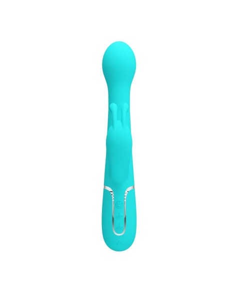 Vibrador con Thrusting y Bolas Rotatorias Dejon Azul Vibrador con Thrusting y Bolas Rotatorias Dejon Azul