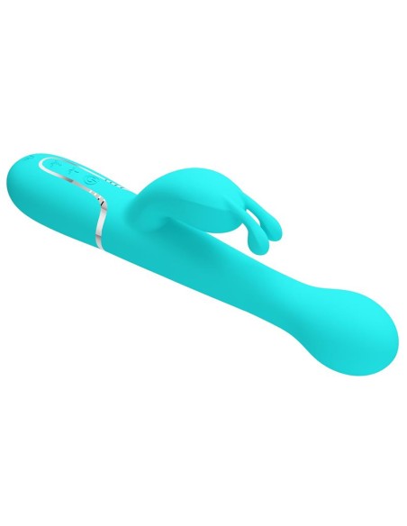 Vibrador con Thrusting y Bolas Rotatorias Dejon Azul Vibrador con Thrusting y Bolas Rotatorias Dejon Azul