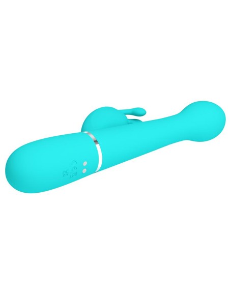Vibrador con Thrusting y Bolas Rotatorias Dejon Azul Vibrador con Thrusting y Bolas Rotatorias Dejon Azul