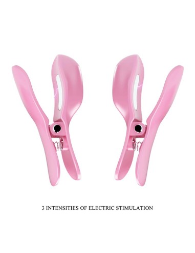 Surprise Box Huevo Vibrador y Pinzas para Pezones con Electro Estimulacion Rosa