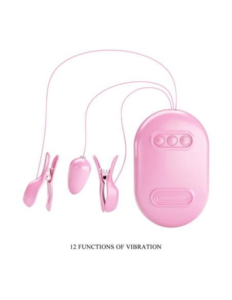 Surprise Box Huevo Vibrador y Pinzas para Pezones con Electro Estimulacion Rosa Surprise Box Huevo Vibrador y Pinzas para Pezones con Electro Estimulacion Rosa
