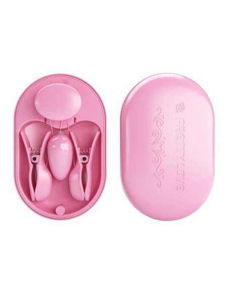 Surprise Box Huevo Vibrador y Pinzas para Pezones con Electro Estimulacion Rosa Surprise Box Huevo Vibrador y Pinzas para Pezones con Electro Estimulacion Rosa