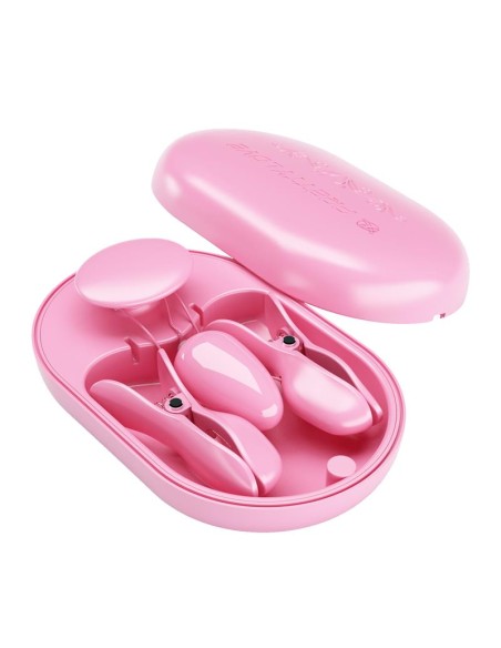 Surprise Box Huevo Vibrador y Pinzas para Pezones con Electro Estimulacion Rosa Surprise Box Huevo Vibrador y Pinzas para Pezones con Electro Estimulacion Rosa