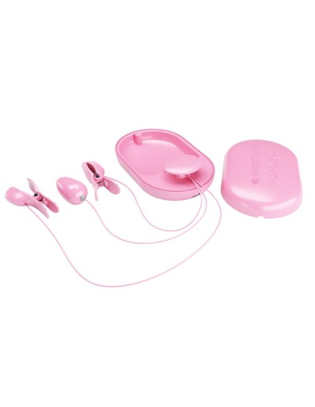 Surprise Box Huevo Vibrador y Pinzas para Pezones con Electro Estimulacion Rosa Surprise Box Huevo Vibrador y Pinzas para Pezones con Electro Estimulacion Rosa