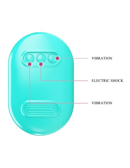 Surprise Box Huevo Vibrador y Pinzas para Pezones con Electro Estimulacion Azul