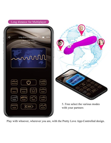 Hector Vibrador con Electroshock y App Rosa Hector Vibrador con Electroshock y App Rosa