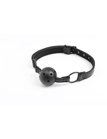 Mordaza Ajustable de Bola Traspirable Cuero Vegano