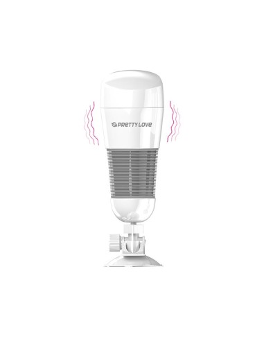 Masturbador con Vibracion Hedy Blanco Vagina