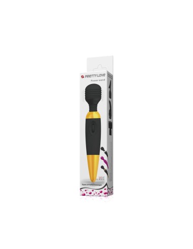 Pretty Love Masajeador Power Wand Negro y Dorado