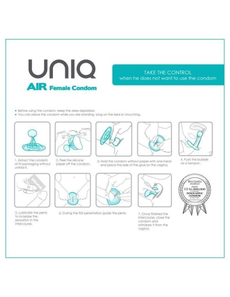 Preservativos Femeninos Air Female sin Latex 3 Unidades