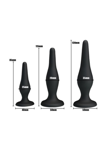 Butt Plug Set of 3 Clave 35
