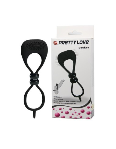 Pretty Love Anillo Vibrador Locker Color Negro