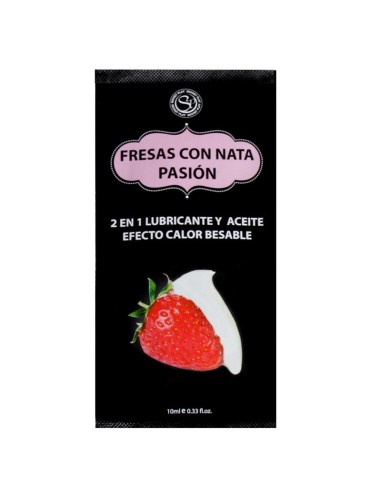 Secret Play Pack 12 Monodosis Lubricante Fresas con Nata|A Placer