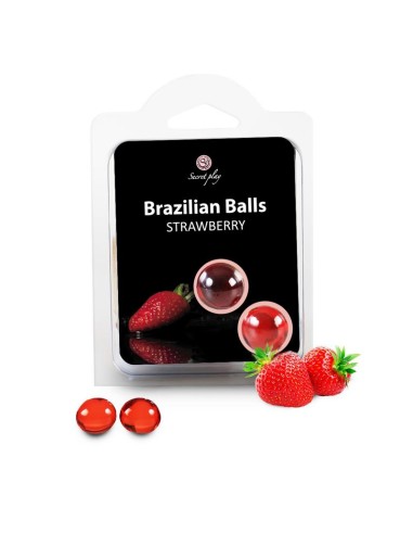 Secret Play Set 2 Brazilian Balls Aroma Fresa|A Placer