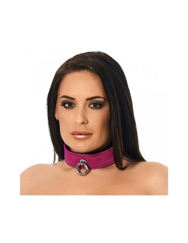 Collar de Cuero Rosa Ajustable|A Placer