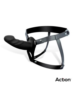 Arnes Strap On con Dildo Hueco Silicona Premium Talla S Negro 2