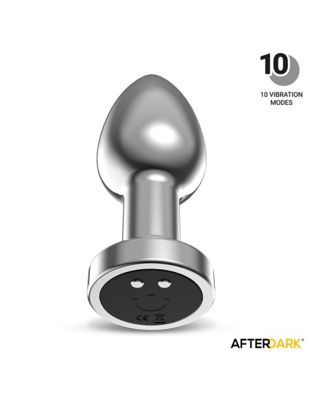 Dimpor Plug Anal Cromado con Vibracion USB Magnetico Talla S