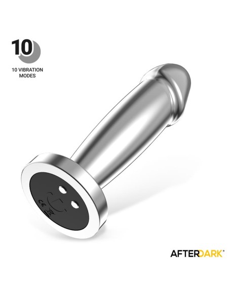 Sarmy Plug Anal Cromado con Vibracion USB Magnetico Talla M Sarmy Plug Anal Cromado con Vibracion USB Magnetico Talla M