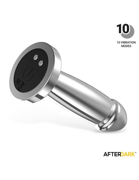 Sarmy Plug Anal Cromado con Vibracion USB Magnetico Talla M Sarmy Plug Anal Cromado con Vibracion USB Magnetico Talla M